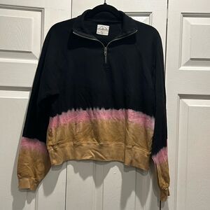 Electric & Rose 1/4 Zip Tie Dye Sweatshirt, Size XS